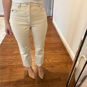 Reformation High Rise Jeans in Cream